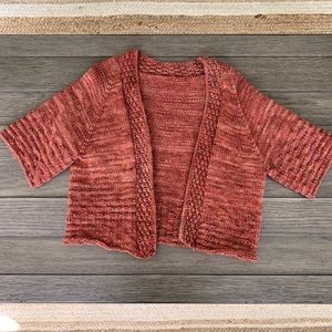 5/$20 Hand knit cropped open cardigan fits like small